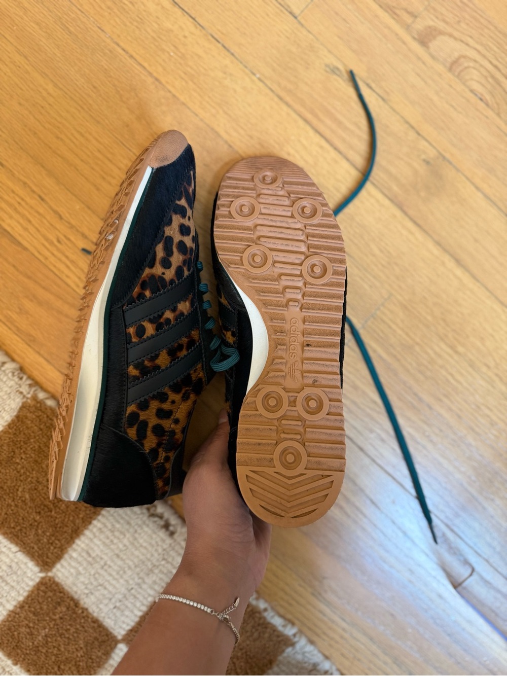 Adidas SL 72 OG | Leopard Print Colligate Green - Picture 2 of 6